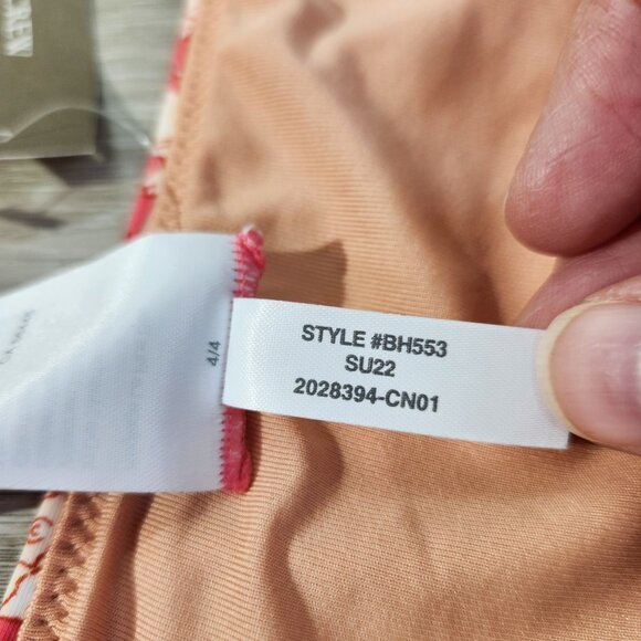 J. Crew Curved Waist Cheeky Bikini Bottom Tossed Floral New With Tags Womens L - Picture 14 of 16